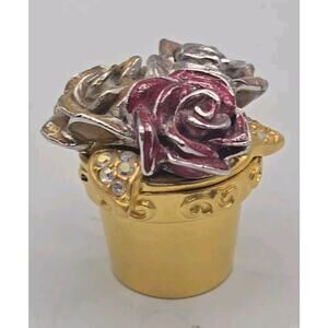 Vintage Bob Mackie Flower Pot Trinket Box PB66